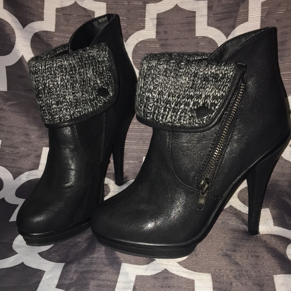 Black Winter High Heels